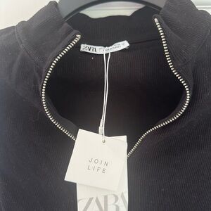 Zara Black Crop Top